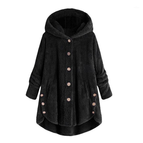 fashion women button coat fluffy tail hooded pullover loose sweater blouse plush solid color winter warm casual coat #zer1, Black
fashion women button coat fluffy tail hooded pullover loose sweater blouse plush solid color winter warm casual coat #zer1, Black