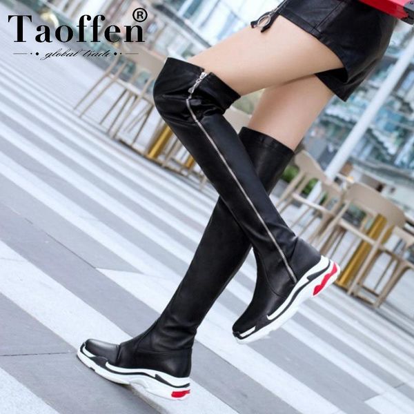 taoffen plus 29-46 женщины zipper платформы stretch сапоги на сапоги повседневная женщины плоские туфли зима теплый меховой моды обувь 20111, Black
taoffen plus 29-46 женщины zipper платформы stretch сапоги на сапоги повседневная женщины плоские туфли зима теплый меховой моды обувь 20111, Black