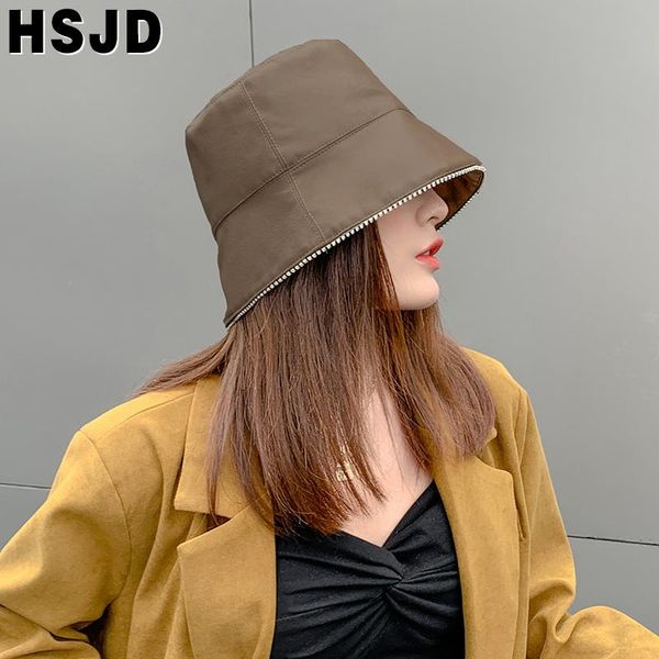 wide brim hats autumn winter women pu bucket hat foldable leather fishing cap solid color waterproof fisherman panama female, Blue;gray
wide brim hats autumn winter women pu bucket hat foldable leather fishing cap solid color waterproof fisherman panama female, Blue;gray