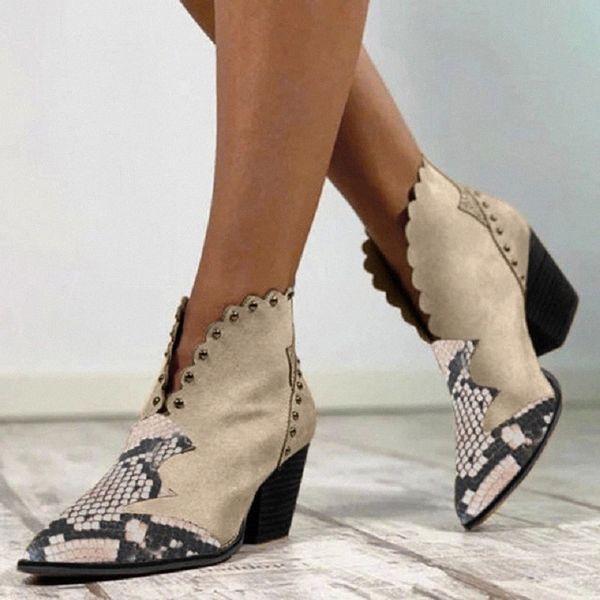 Women Retro Ankle Boots Slip on Pointed Toe Ladies Snake Print Rivet Mixed Color Shoes Female Soft PU Leather Casual Botas Mujer #FE9z, Black
Women Retro Ankle Boots Slip on Pointed Toe Ladies Snake Print Rivet Mixed Color Shoes Female Soft PU Leather Casual Botas Mujer #FE9z, Black