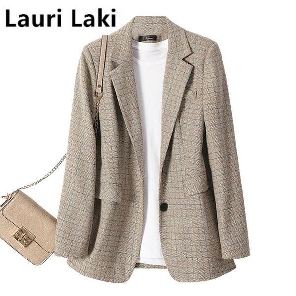 lauri laki plaid blazer women elegant office wear long sleeve blazer suit mujer vintage lattice plazer jacket plus size khaki, White;black
lauri laki plaid blazer women elegant office wear long sleeve blazer suit mujer vintage lattice plazer jacket plus size khaki, White;black