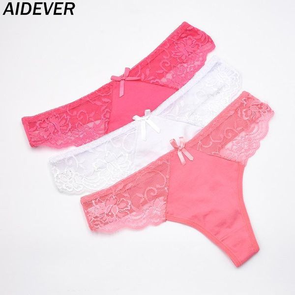 aidever 3pcs/lot pure cotton lace thongs women's comfort seamless g strings ladies low-rise t panties tempting pretty tanga1, Black;pink
aidever 3pcs/lot pure cotton lace thongs women's comfort seamless g strings ladies low-rise t panties tempting pretty tanga1, Black;pink