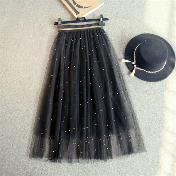 dingzhuang net yarn skirt long section 2017 spring and summer a type was thin big skirts brown gold silver, Black
dingzhuang net yarn skirt long section 2017 spring and summer a type was thin big skirts brown gold silver, Black
