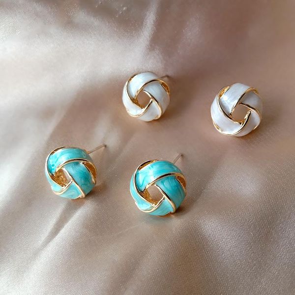 simple all match cyan white twisted stud earrings wedding anniversary earring for women banquet party gifts, Golden;silver
simple all match cyan white twisted stud earrings wedding anniversary earring for women banquet party gifts, Golden;silver