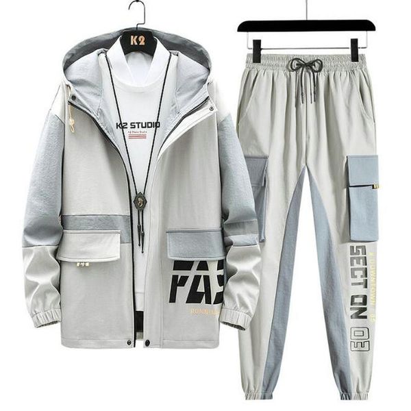 2020 men's sweatsuit sets 2 piece zipper sweatshirt jacket+pants track suit male casual tracksuit men sportswear set clothes, Gray
2020 men's sweatsuit sets 2 piece zipper sweatshirt jacket+pants track suit male casual tracksuit men sportswear set clothes, Gray