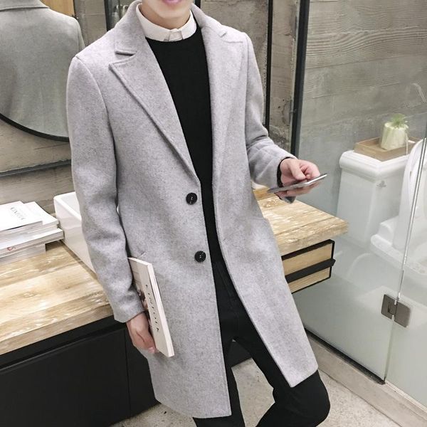 men's wool & blends 2021 brand woolen coat long windbreaker man jacket overcoat for male casual outer wear men clothing, Black
men's wool & blends 2021 brand woolen coat long windbreaker man jacket overcoat for male casual outer wear men clothing, Black