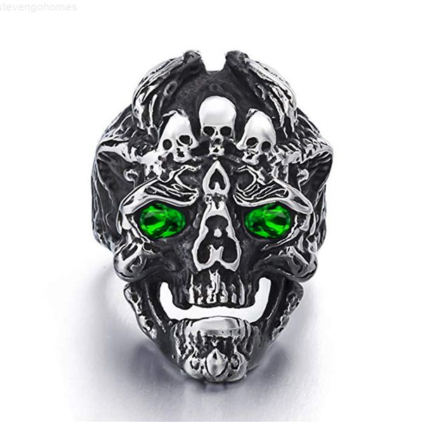 vintage dragon skull crystal zircon ring, Silver
vintage dragon skull crystal zircon ring, Silver