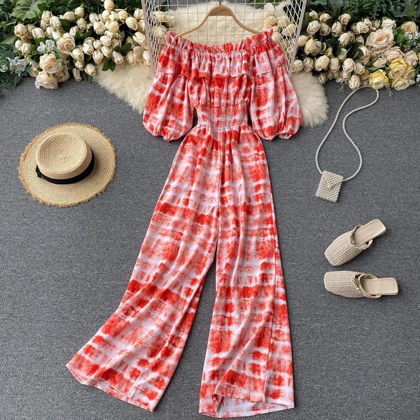 teeuiear boho ruffles off shoulder tie-dyed print autumn full length jumpsuit vintage elastic waist women beach romper, Black;white
teeuiear boho ruffles off shoulder tie-dyed print autumn full length jumpsuit vintage elastic waist women beach romper, Black;white