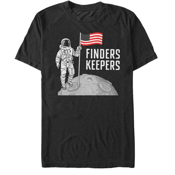 sport 2019 fashion 100% cotton t shirt fourth of july american moon landing mens graphic t shirt tee shirt
