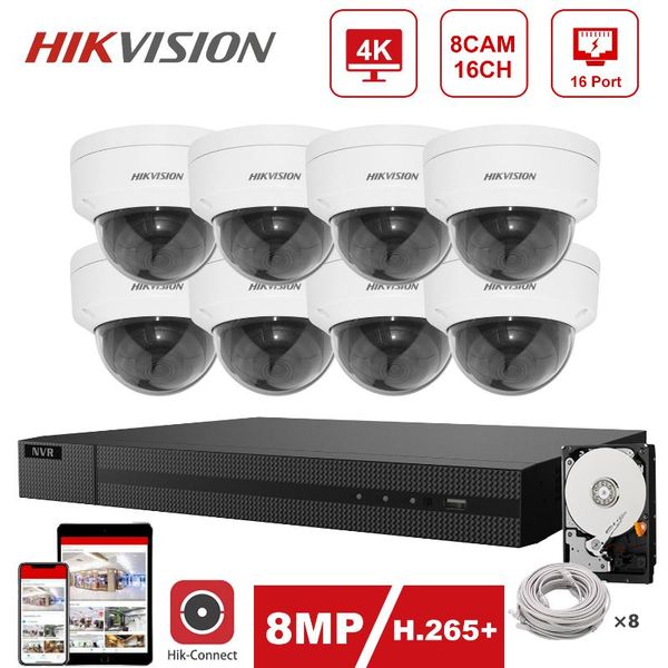 hikvision 4k 16ch poe nvr kit 8pcs hikvision 8mp dome ip camera ds-2cd2185fwd-i indoor/outdoor hik-connect plug and play 30m ir
hikvision 4k 16ch poe nvr kit 8pcs hikvision 8mp dome ip camera ds-2cd2185fwd-i indoor/outdoor hik-connect plug and play 30m ir
