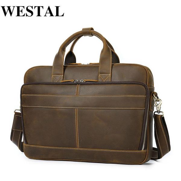 westal vintage men's briefcase men's bag genuine leather 15 inch lapbag leather briefcases for document office bags for men
westal vintage men's briefcase men's bag genuine leather 15 inch lapbag leather briefcases for document office bags for men