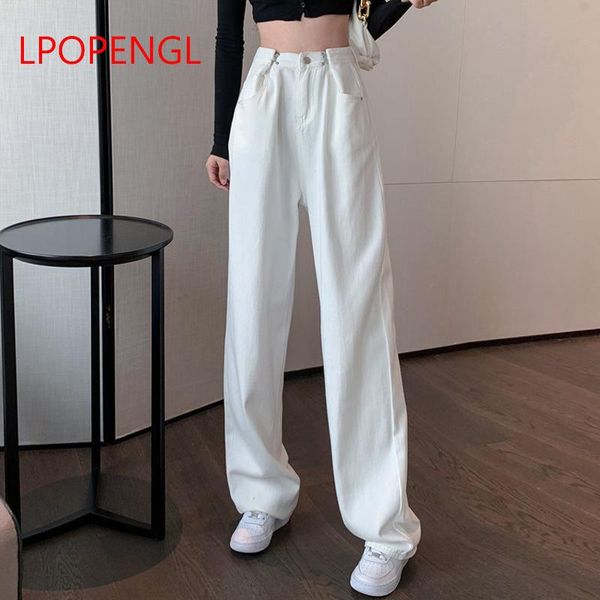 spring autumn women's solid color button jeans 2021 the new fashion all-match loose sweet style high waist solid color long, Blue
spring autumn women's solid color button jeans 2021 the new fashion all-match loose sweet style high waist solid color long, Blue