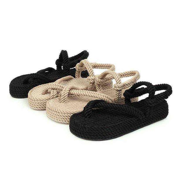 summer new women's shoes ins fashion fairy wind hemp rope woven sandals female students versatile flat bottom sand, Black
summer new women's shoes ins fashion fairy wind hemp rope woven sandals female students versatile flat bottom sand, Black