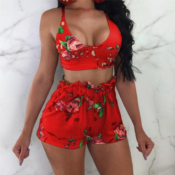 two piece set women strap sleeveless crop high waist floral print shorts 2 piece set slim outfits beach wear summer, Gray
two piece set women strap sleeveless crop high waist floral print shorts 2 piece set slim outfits beach wear summer, Gray