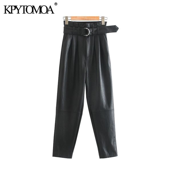 vintage stylish pu faux leather with belt pants women fashion high waist zipper fly female ankle trousers pantalones mujer 201031, Black;white
vintage stylish pu faux leather with belt pants women fashion high waist zipper fly female ankle trousers pantalones mujer 201031, Black;white