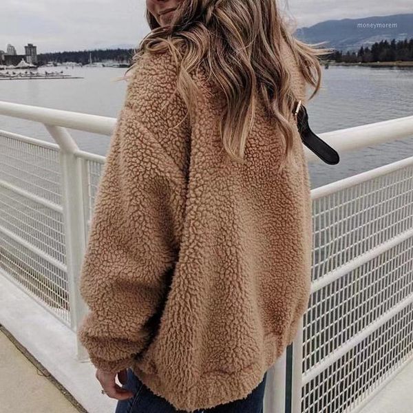 women coat 2020 autumn and winter lamb wool warm two-color granular velvet loose profile coat woolen cloth1, Black
women coat 2020 autumn and winter lamb wool warm two-color granular velvet loose profile coat woolen cloth1, Black