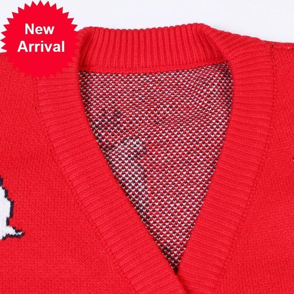 2021 new autumn and winter new women the luxury design brand of vintage animated drawings embroidered malha cardigan outfit with red v fjhk, White;black
2021 new autumn and winter new women the luxury design brand of vintage animated drawings embroidered malha cardigan outfit with red v fjhk, White;black