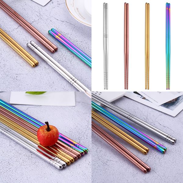 stainless steel chopsticks rose gold color six rings colorful chopstick prevent skid scalding hollow tableware arrival 3 3xc l1
stainless steel chopsticks rose gold color six rings colorful chopstick prevent skid scalding hollow tableware arrival 3 3xc l1