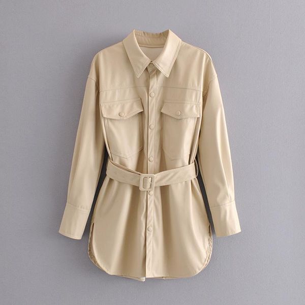 women's leather & faux lapel women korean belt jacket female fashion casual solid jackets, Black
women's leather & faux lapel women korean belt jacket female fashion casual solid jackets, Black