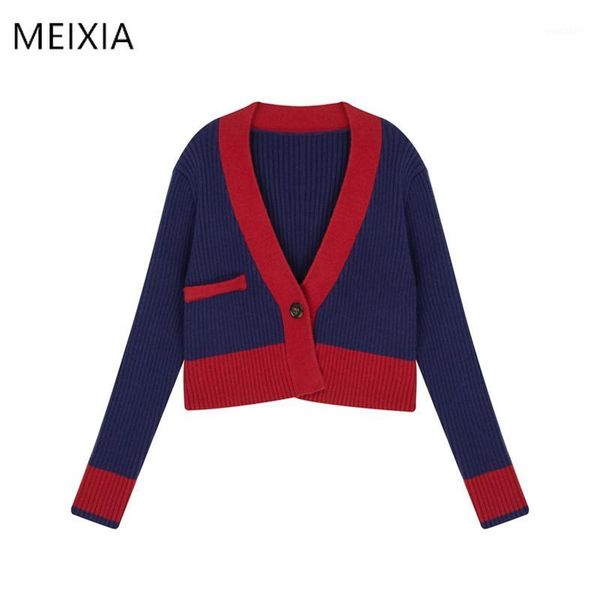 2020 spring autumn women's contrast knit cardigan retro long sleeve outer splicing short sweater women new trend1, White
2020 spring autumn women's contrast knit cardigan retro long sleeve outer splicing short sweater women new trend1, White