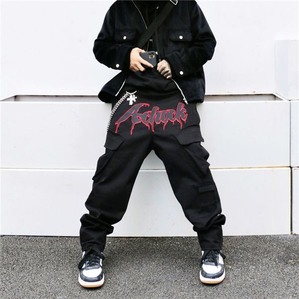 a chock 2021 new men's black national tide embroidery three-dimensional pocket overalls casual pants
a chock 2021 new men's black national tide embroidery three-dimensional pocket overalls casual pants