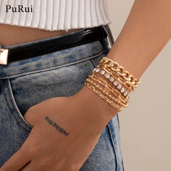 link, chain purui bohemian gold color bracelets set for women girls fashion shiny rhinestone beads bangles bracelet punk jewelry, Black
link, chain purui bohemian gold color bracelets set for women girls fashion shiny rhinestone beads bangles bracelet punk jewelry, Black