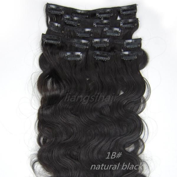 body wave style clip in hair extensions 18"-26" 8pcs 1b# natural black, brazilian indian peruvian malaysian remy human hair, Black;brown
body wave style clip in hair extensions 18"-26" 8pcs 1b# natural black, brazilian indian peruvian malaysian remy human hair, Black;brown