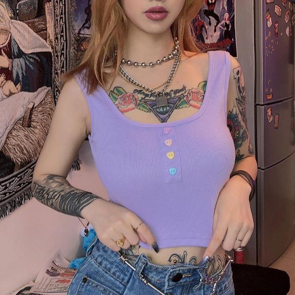 button tank fashion womens purple vest off shoulder halter blusa shirt 2021 summer slim crop camisole, White
button tank fashion womens purple vest off shoulder halter blusa shirt 2021 summer slim crop camisole, White