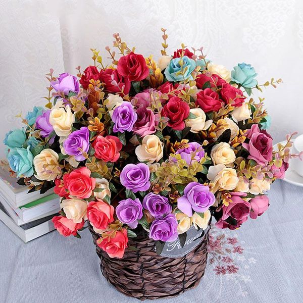 decorative flowers & wreaths lifelike artificial rose flower 12 heads fake bouquet for wedding home decor1
decorative flowers & wreaths lifelike artificial rose flower 12 heads fake bouquet for wedding home decor1