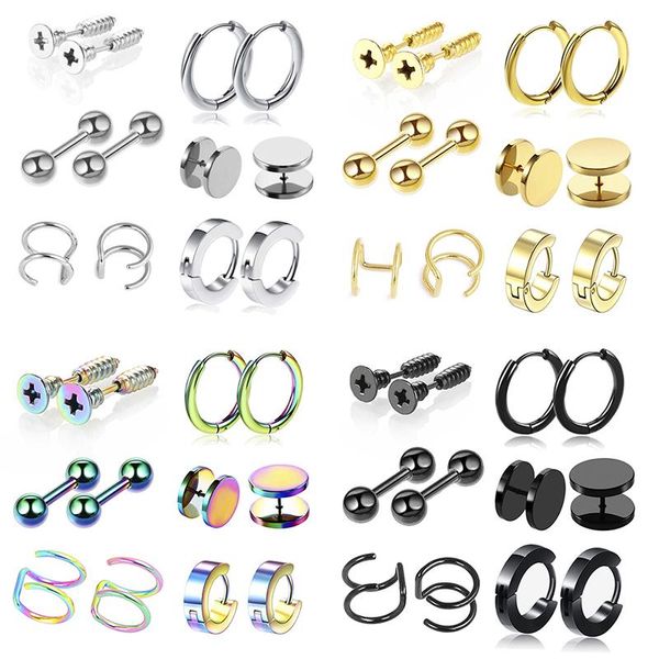 6 pair stainless steel birthstone stud earring jewelry crystal ear piercing studs tragus cartilage, Golden;silver
6 pair stainless steel birthstone stud earring jewelry crystal ear piercing studs tragus cartilage, Golden;silver