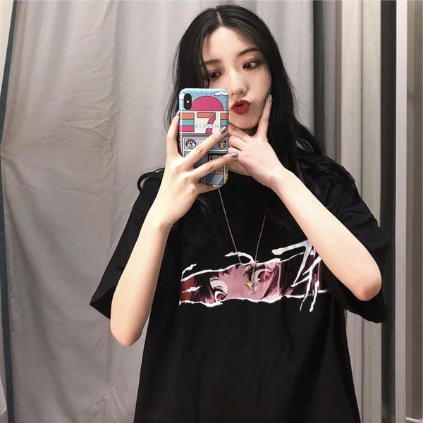 vintage cartoo printed causal black all match t shirt loose summer short sleeve female t shirts harajuku hip hop streetwear, White
vintage cartoo printed causal black all match t shirt loose summer short sleeve female t shirts harajuku hip hop streetwear, White