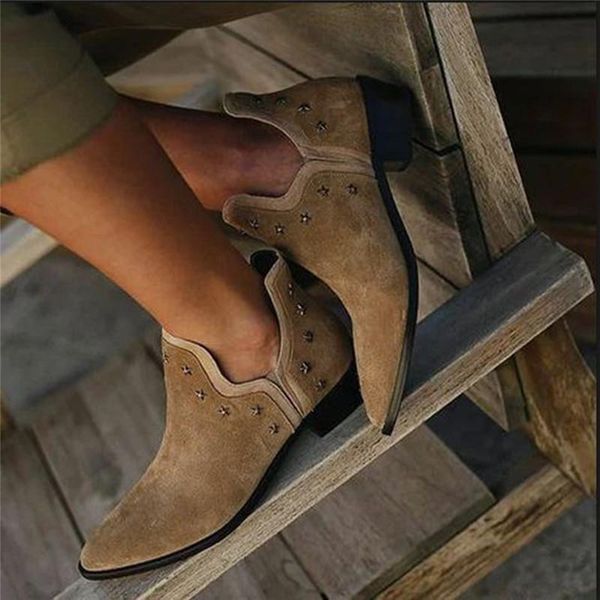 classic metal star ankle boots for women leather cowgirl boots low heels shoes woman casual short botas mujer #40, Black
classic metal star ankle boots for women leather cowgirl boots low heels shoes woman casual short botas mujer #40, Black