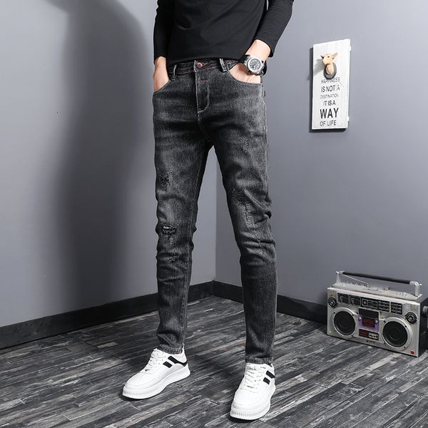 2021 new newly designer fashion men jeans retro vintage black gray slim casual denim trousers korean style elastic ripped cotton pants hoqo, Blue
2021 new newly designer fashion men jeans retro vintage black gray slim casual denim trousers korean style elastic ripped cotton pants hoqo, Blue