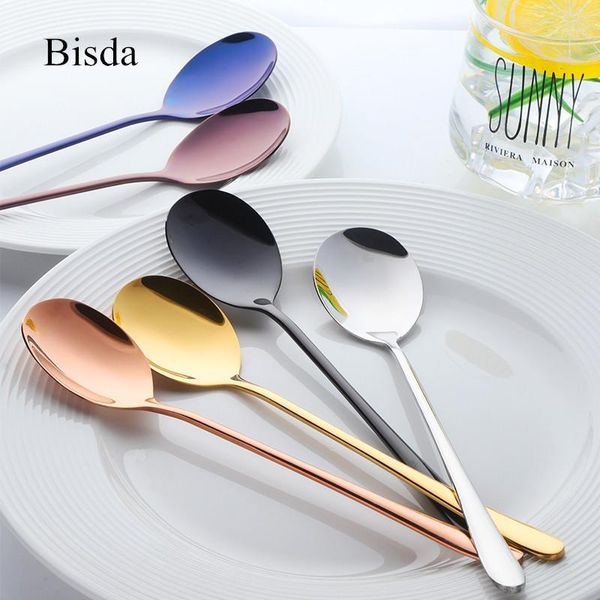 spoons 7 color stainless steel with long handle rose gold soup spoon for ice cream dinner rice/salad tableware1
spoons 7 color stainless steel with long handle rose gold soup spoon for ice cream dinner rice/salad tableware1
