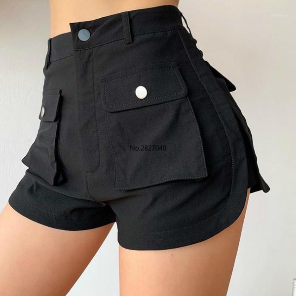 office lady black shorts button pockets high waist shorts women flare streetwear casual female1, White;black
office lady black shorts button pockets high waist shorts women flare streetwear casual female1, White;black