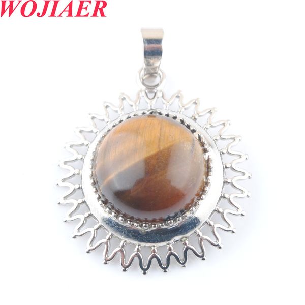 wojiaer sun flower natural gem stone alloy drop pendant necklace semi round purple crystal quartz jewelry girl dbo922, Silver
wojiaer sun flower natural gem stone alloy drop pendant necklace semi round purple crystal quartz jewelry girl dbo922, Silver