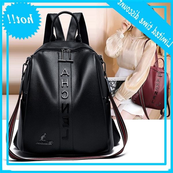letter decoration women pu leather backpack multifunctional portable large capacity bagpack random stretch belt shoulder bag
letter decoration women pu leather backpack multifunctional portable large capacity bagpack random stretch belt shoulder bag