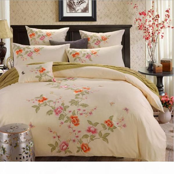 luxury embroidery beige bedding set cotton 4pcs noble bedclothes bed set king size solid color duvet cover bed sheet
luxury embroidery beige bedding set cotton 4pcs noble bedclothes bed set king size solid color duvet cover bed sheet