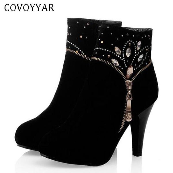 boots covoyyar 2021 women ankle autumn winter thin high heel pumps rhinestone zip stiletto booties plus size 34-43 wbs461, Black
boots covoyyar 2021 women ankle autumn winter thin high heel pumps rhinestone zip stiletto booties plus size 34-43 wbs461, Black