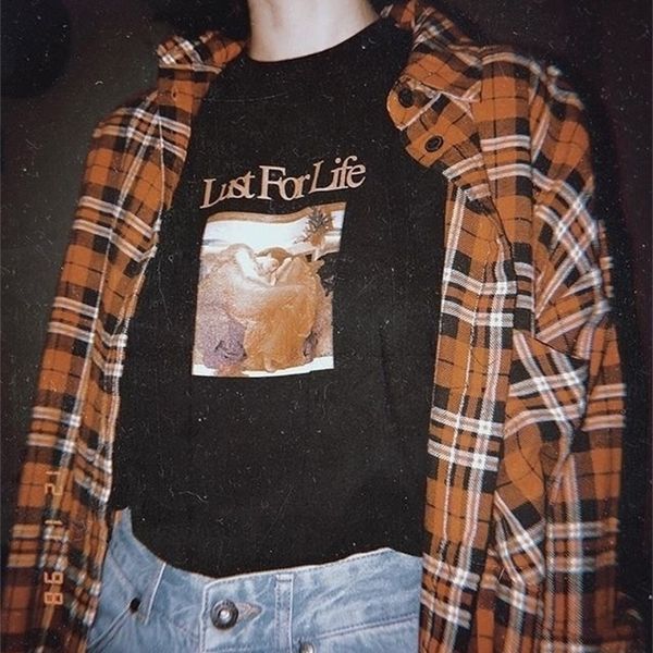 lust for life t-shirt vintage fashion grunge aesthetic tee hipster street wear t200110, White
lust for life t-shirt vintage fashion grunge aesthetic tee hipster street wear t200110, White