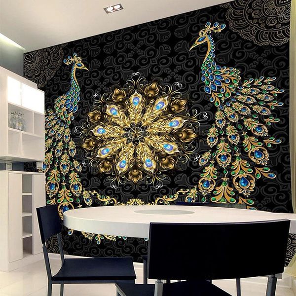 custom mural wallpaper european style black gold gem peacock fresco living room bedroom home decor p wall papers 3 d1
custom mural wallpaper european style black gold gem peacock fresco living room bedroom home decor p wall papers 3 d1