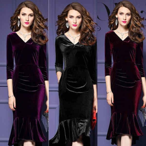 women's golden velvet mid-length autumn and winter v-neck slim fit fashion hip-covered dress skirtfishtail skirt skirtfishtail dress sf, Black;gray
women's golden velvet mid-length autumn and winter v-neck slim fit fashion hip-covered dress skirtfishtail skirt skirtfishtail dress sf, Black;gray