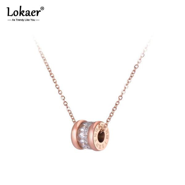 pendant necklaces lokaer classic cubic zirconia circle chokers roman numerals gold color stainless steel female jewelry n19023, Silver
pendant necklaces lokaer classic cubic zirconia circle chokers roman numerals gold color stainless steel female jewelry n19023, Silver