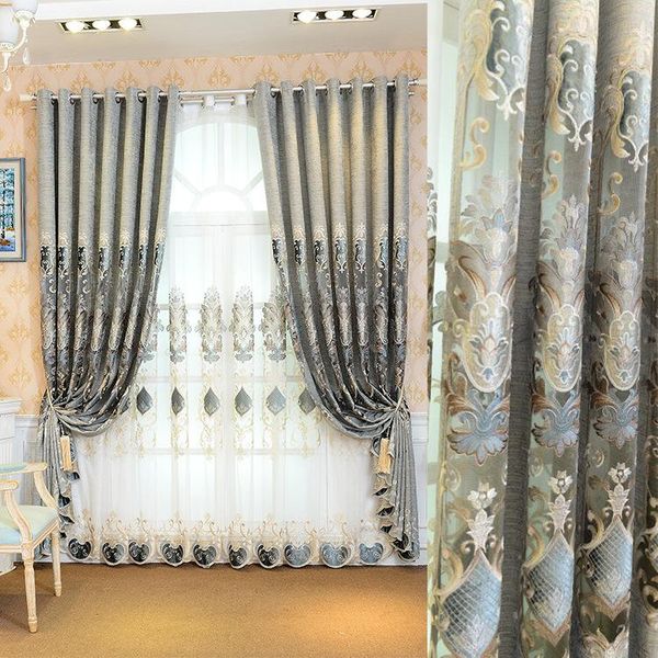 nordic style curtains for living dining room bedroom chenille fabric embroidered curtains tulle finished product customization
nordic style curtains for living dining room bedroom chenille fabric embroidered curtains tulle finished product customization