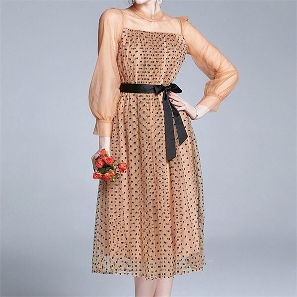 zawfl 2020 new retro mesh gauze polka dot puff sleeve high waist pleated dresses see though lace-up women party dress c1024, Black;pink
zawfl 2020 new retro mesh gauze polka dot puff sleeve high waist pleated dresses see though lace-up women party dress c1024, Black;pink