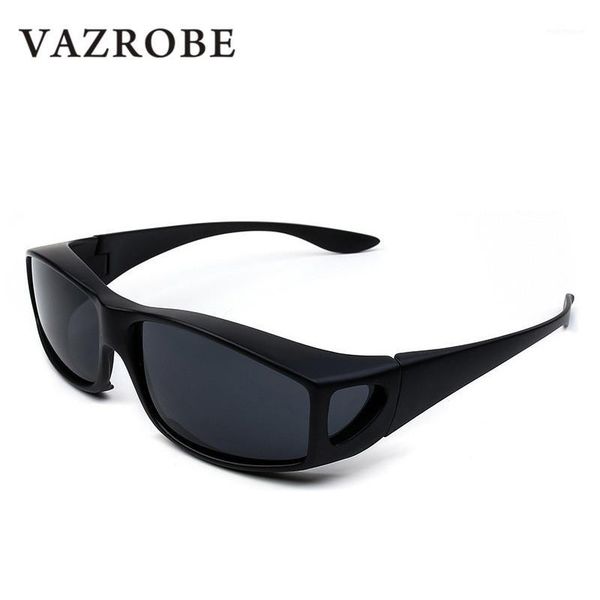 sunglasses vazrobe clip on men women polarized goggles fit over myopia eyeglases frames driver's glasses anti glare uv4001, White;black
sunglasses vazrobe clip on men women polarized goggles fit over myopia eyeglases frames driver's glasses anti glare uv4001, White;black