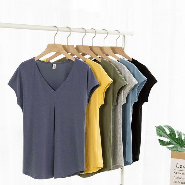casual short sleeve v-neck summer women cotton t-shirt loose plus size m303951, White
casual short sleeve v-neck summer women cotton t-shirt loose plus size m303951, White