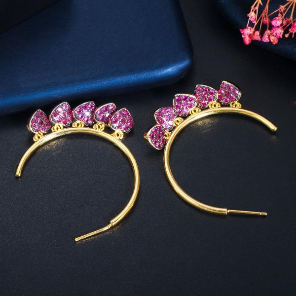 luala half round rose red cubic zirconia crystal dangling drop love heart shape charms gold hoop earrings for ladies cz752, Golden;silver
luala half round rose red cubic zirconia crystal dangling drop love heart shape charms gold hoop earrings for ladies cz752, Golden;silver