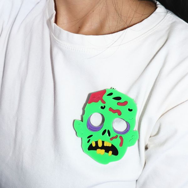 new halloween green zombie brooches for women acrylic jewelry scary ghost brooch bag pins trendy accessories, Gray
new halloween green zombie brooches for women acrylic jewelry scary ghost brooch bag pins trendy accessories, Gray