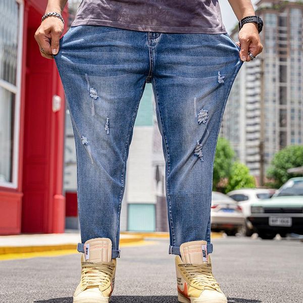 men's jeans plus size denim loose straight casual long pants stretch hole men dropship big, Blue
men's jeans plus size denim loose straight casual long pants stretch hole men dropship big, Blue
